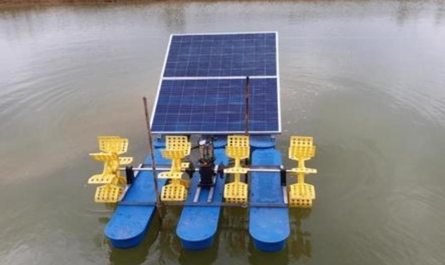 碧水清波，驅(qū)動未來：南京藍寶石太陽能水車曝氣機